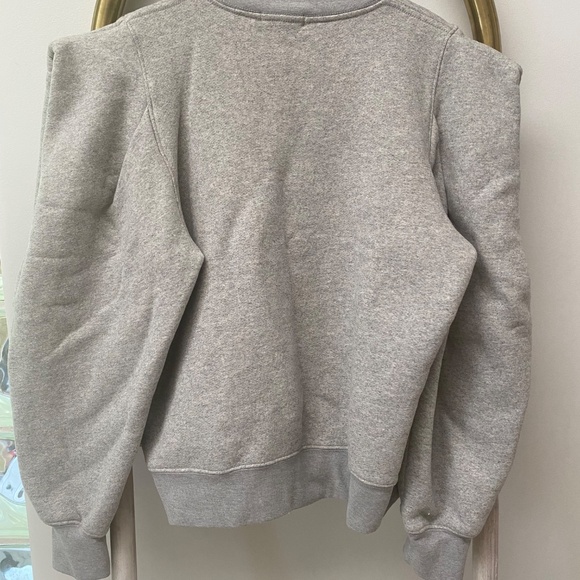 Agolde Anika Gray Geometric Folded Shoulder Pullover Sweatshirt USA Size S - Picture 5 of 10